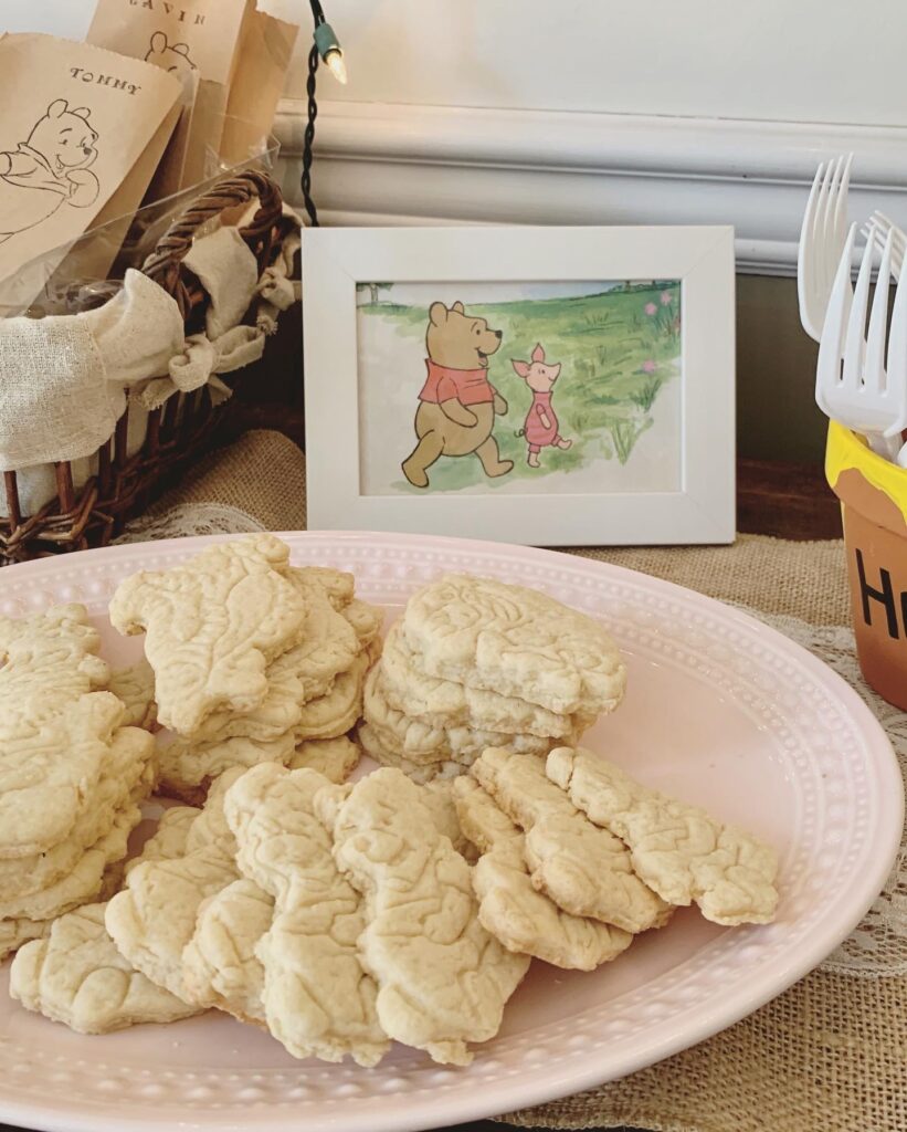 Winnie the Pooh artwork framed, sugar cookies