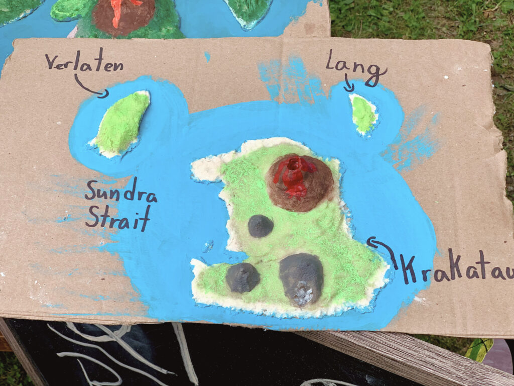 Salt dough map for Twenty-One Balloons book club