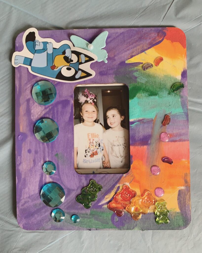 Photo frame adorable Bluey birthday party painting craft