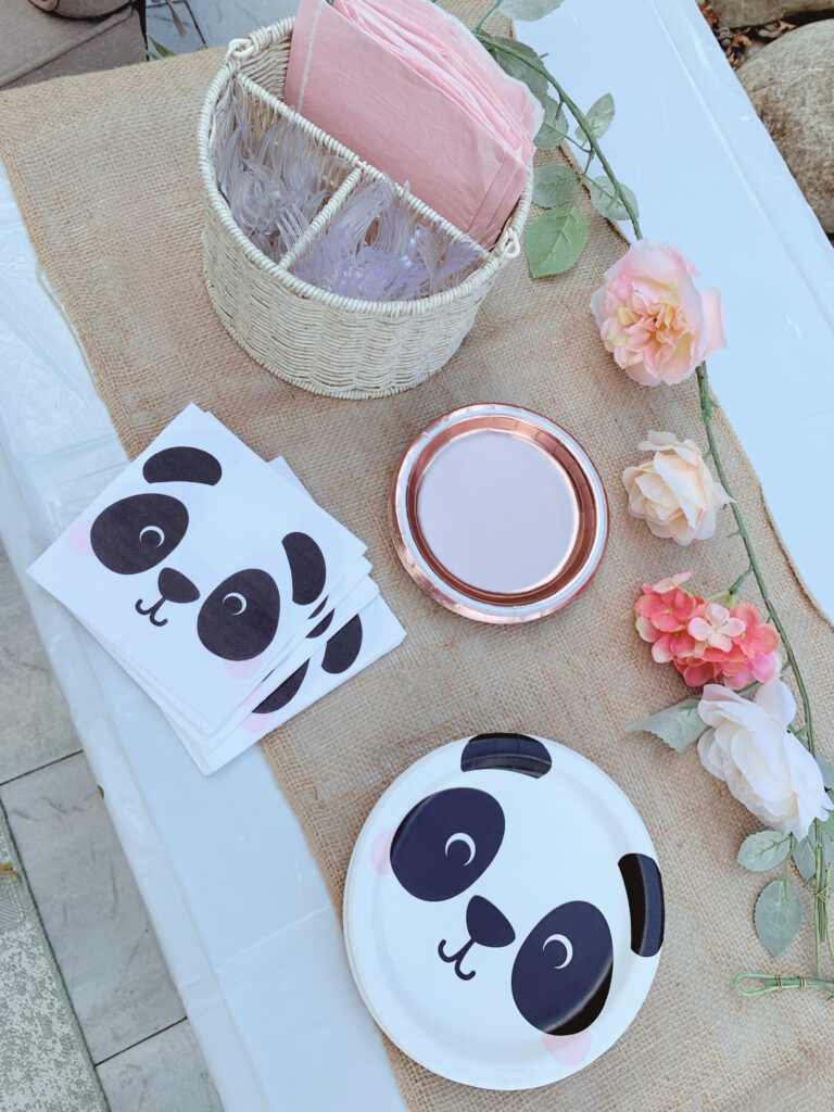 Party like a panda plates and table setup